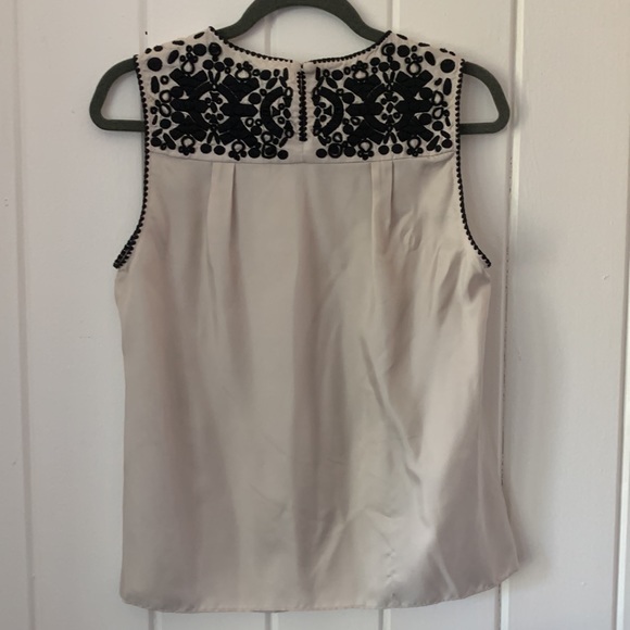 Banana Republic Petite 100% Silk Embroidery Top - Picture 3 of 6